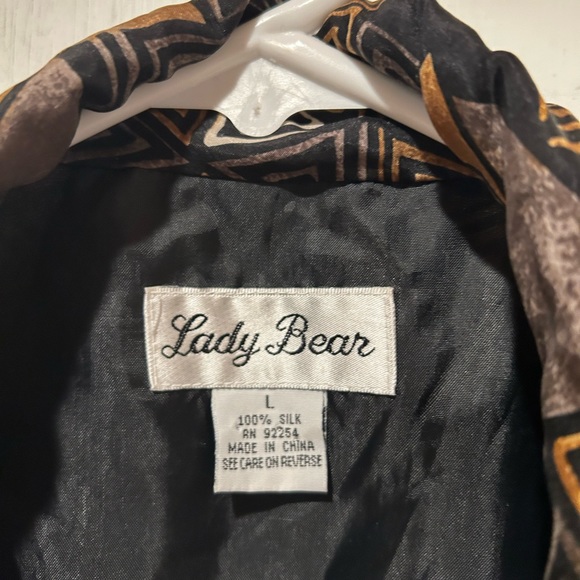 Lady Bear vintage silk bomber - Picture 3 of 10